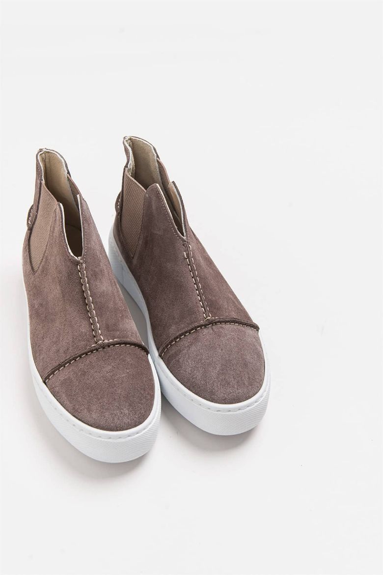 Siyah - 2056 Kadın Hakiki Deri Sneakers