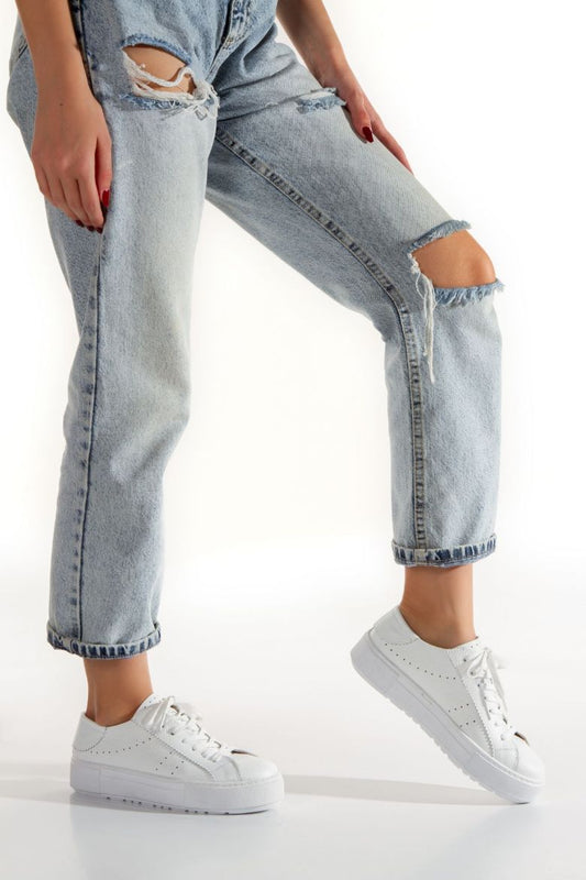 Kadın Hakiki Deri Günlük Spor Ayakkabı 2062