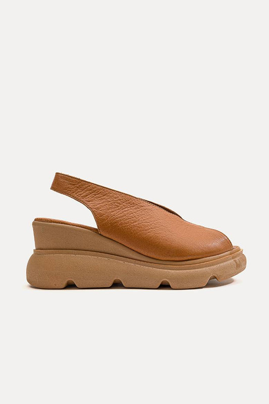 Kadın Cilt Hakiki Deri Dolgu Topuklu Sandalet 6202