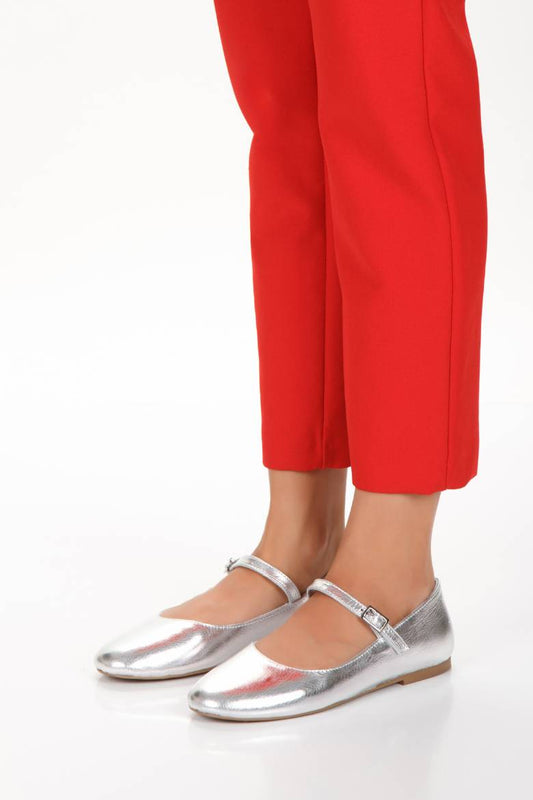 Kadın Cilt Hakiki Deri Bantlı Babet 1033