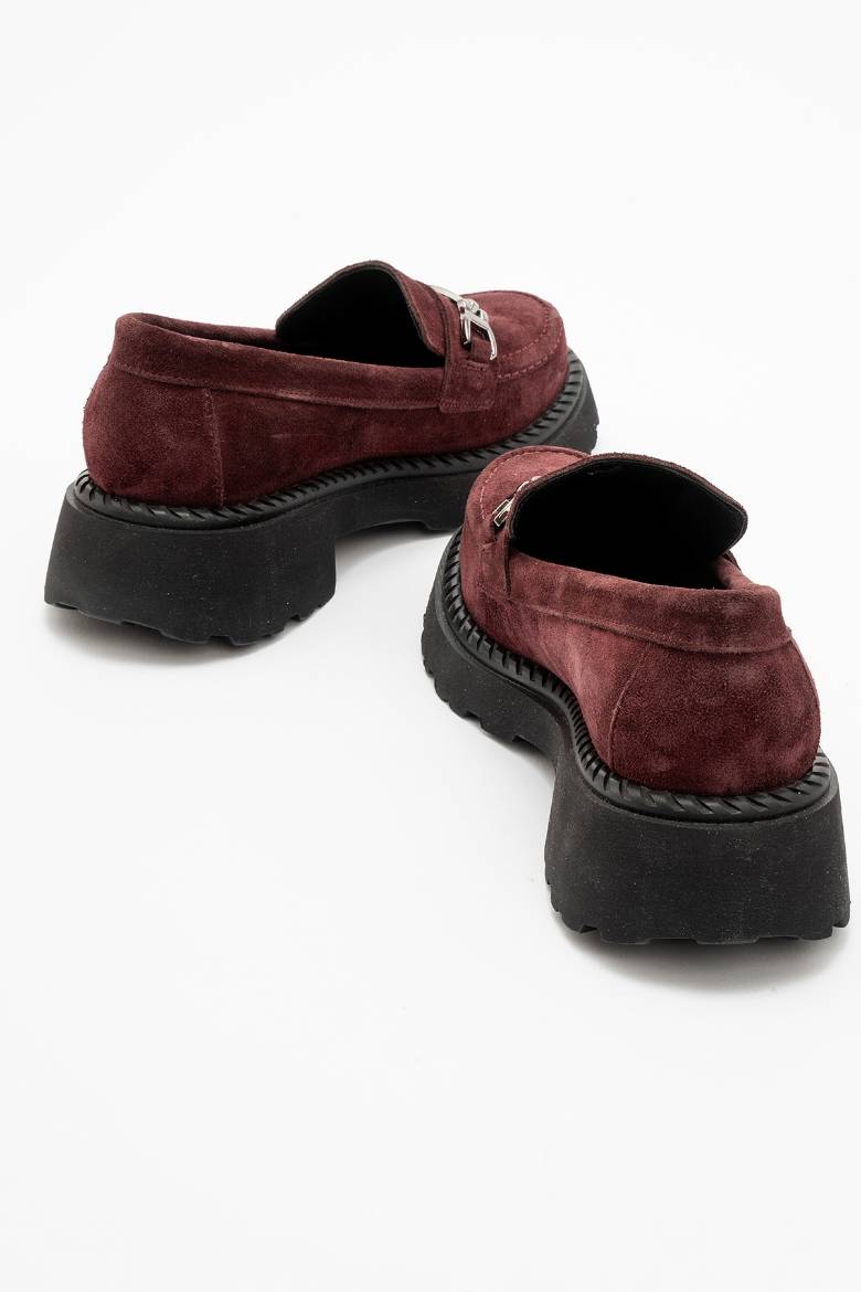 Kadın Hakiki Deri Tokalı Oxford Ayakkabı 4048