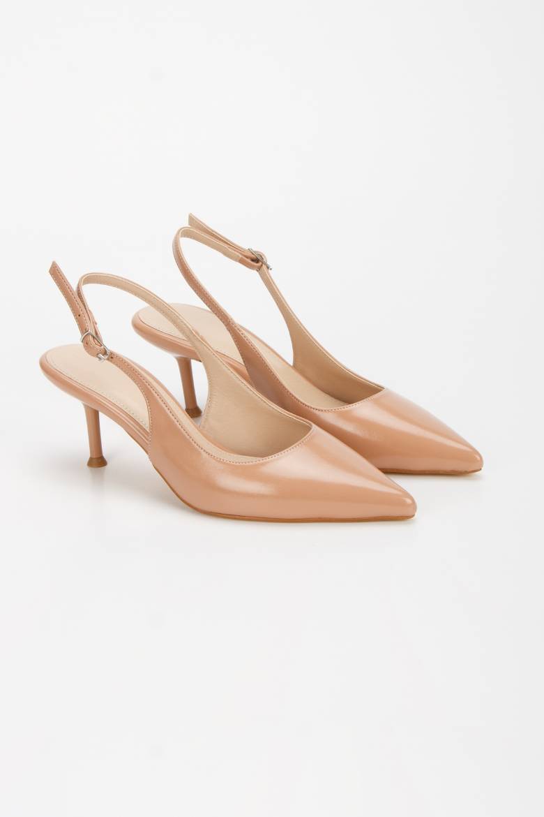 Kadın Sivri Burun Arkası Açık topuklu Ayakkabı 3097