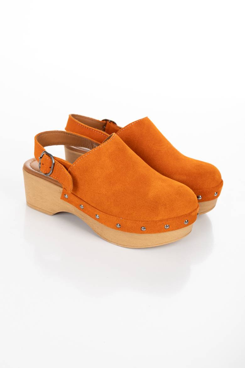 Kadın Hakiki Deri Takunya Sandalet 6314