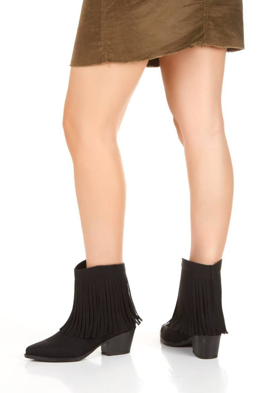 Kadın Püskül Detaylı Western Kovboy Bot 5119