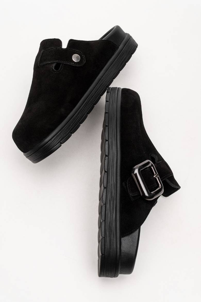 Kadın Hakiki Deri Günlük Süet Terlik 6333