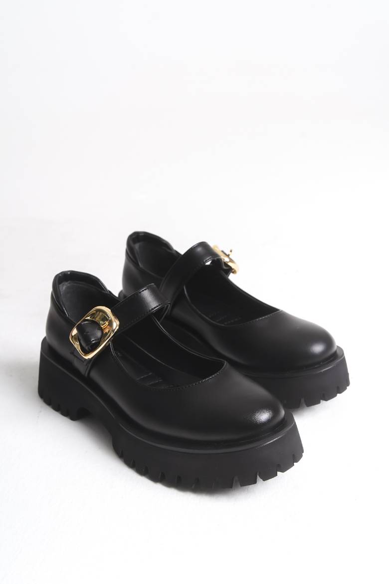 Kadın Balerin Kalın Taban Günlük Ayakkabı 4061