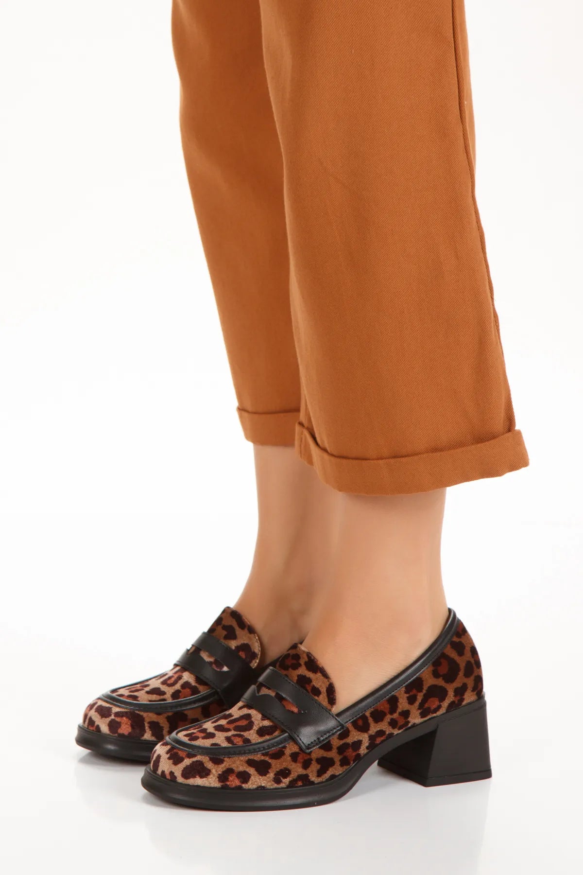 Kadın Topuklu Loafer Ayakkabı 4052