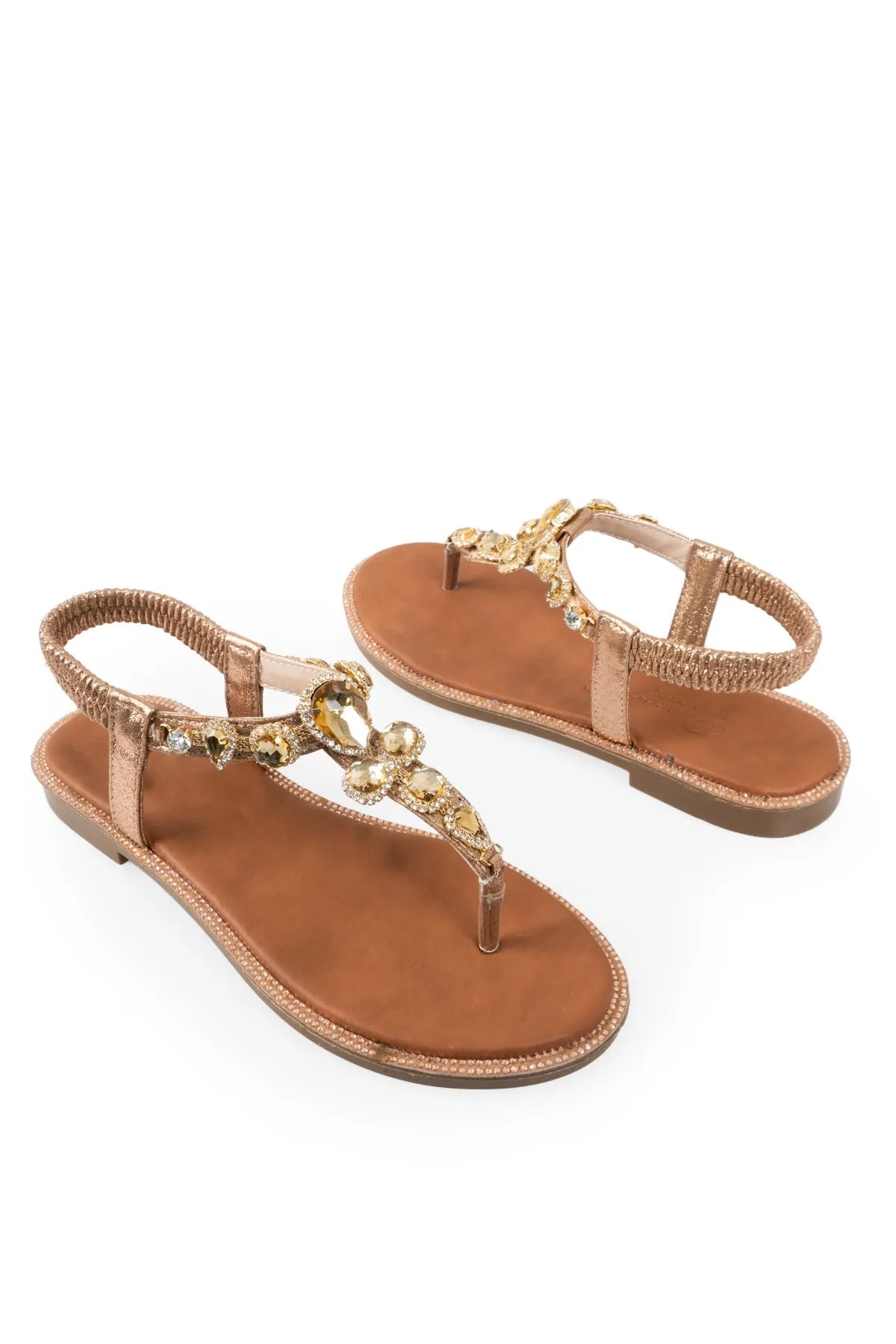 Kadın Taş Detaylı Parmak Arası Sandalet 6216
