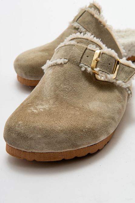 Kadın Hakiki Deri Kürklü Kışlık Terlik 6241