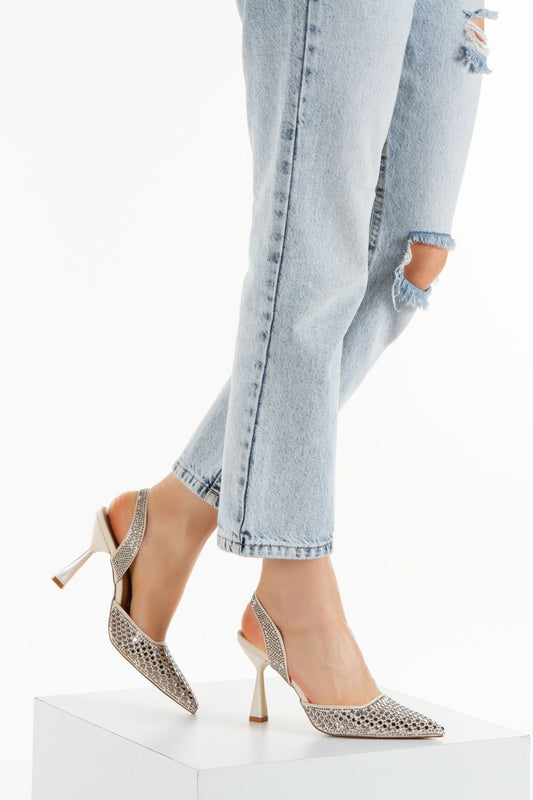 Kadın Taş Detaylı Topuklu Ayakkabı 3075