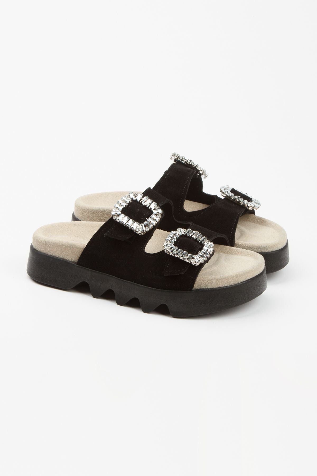 Kadın Hakiki Süet Deri Toka Detaylı Terlik 6276