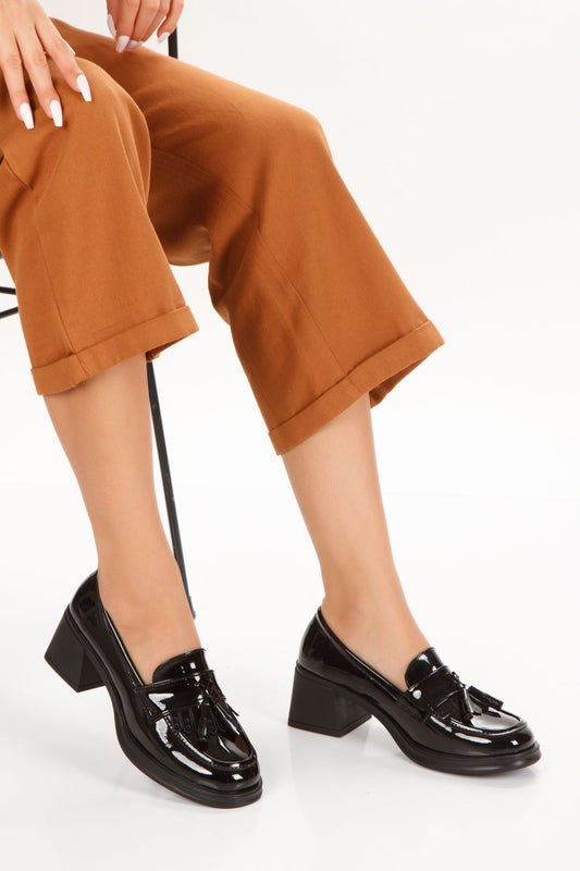 Kadın Topuklu Loafer Ayakkabı 4052