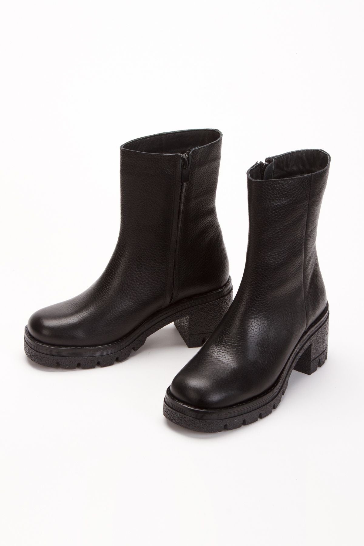 Kadın Hakiki Süet Deri Fermuarlı Bot 5090