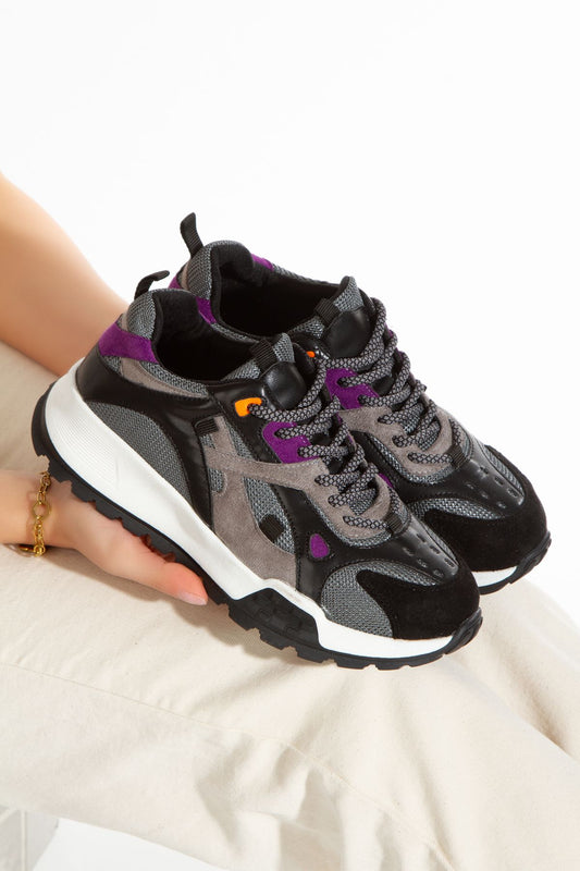 Kadın Multi Renk Günlük Spor Ayakkabı 2080 SİYAH RENKLİ