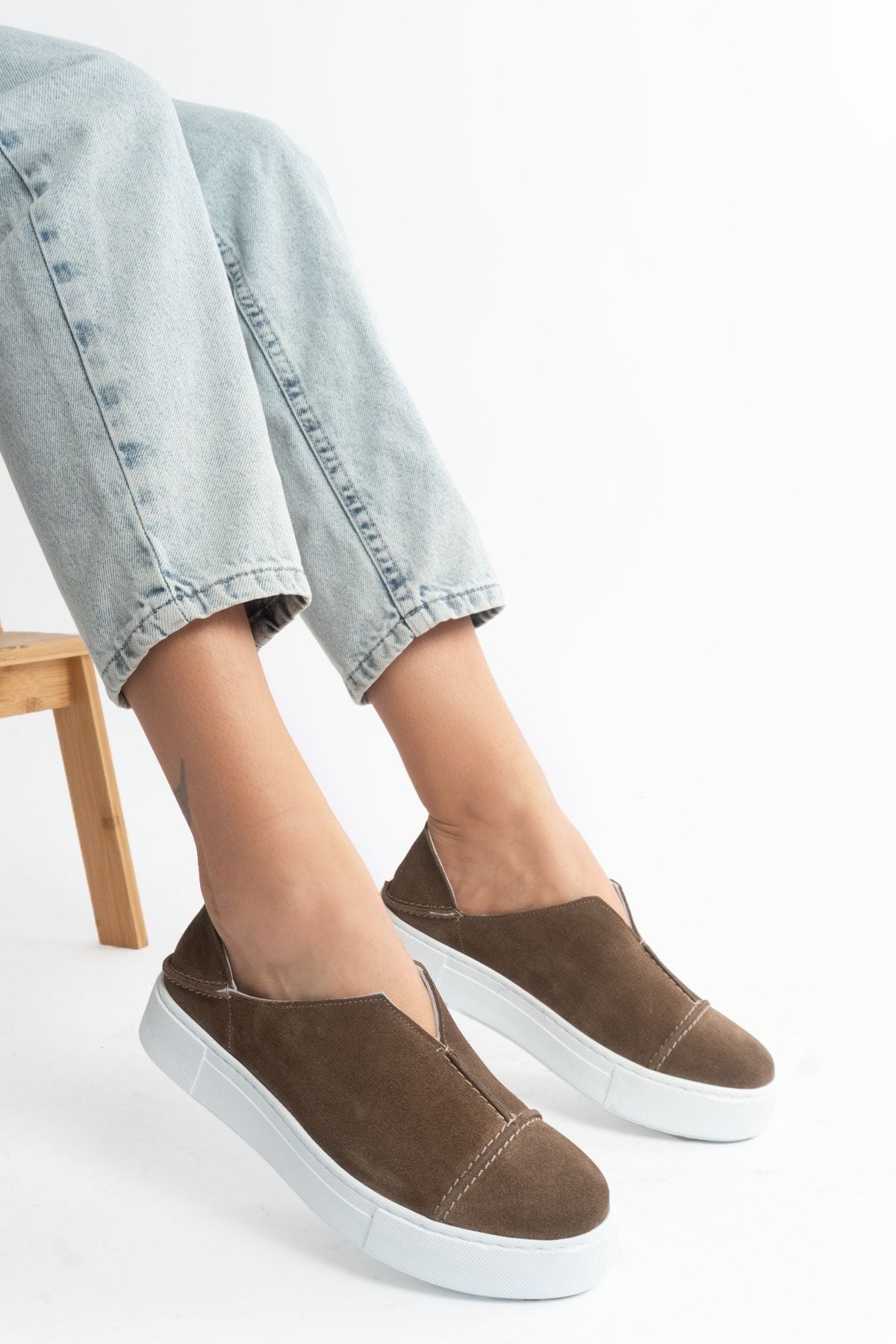 Kadın Hakiki Deri Günlük Spor Ayakkabı 2061