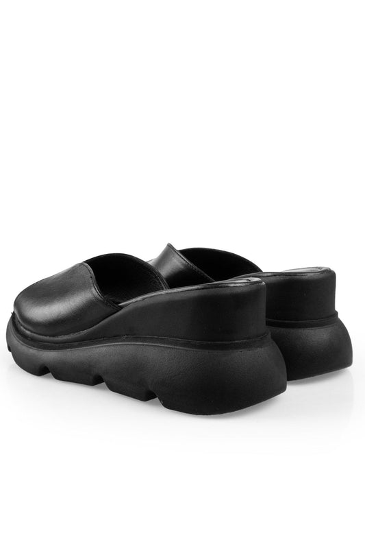 Kadın Cilt Hakiki Deri Dolgu Topuklu Terlik 6212