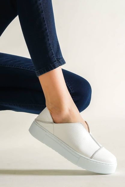 2025 Siyah Deri Kadın Sneakers