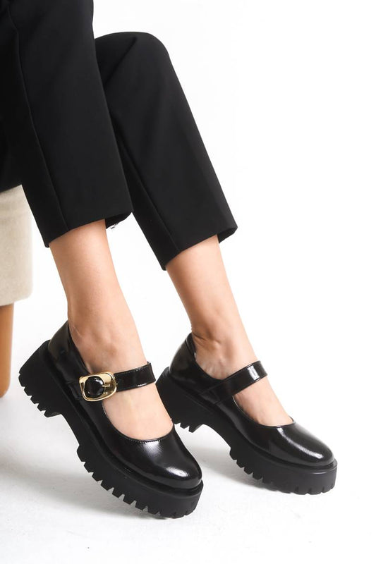 Kadın Balerin Kalın Taban Günlük Ayakkabı 4061