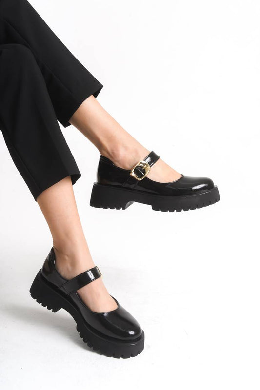 Kadın Balerin Kalın Taban Günlük Ayakkabı 4061