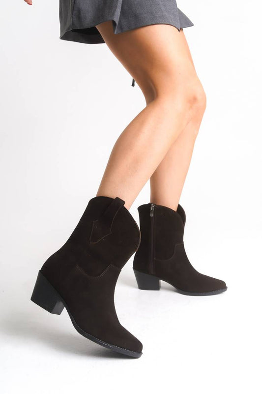 Kadın Hakiki Deri Western Kovboy Bot 5120