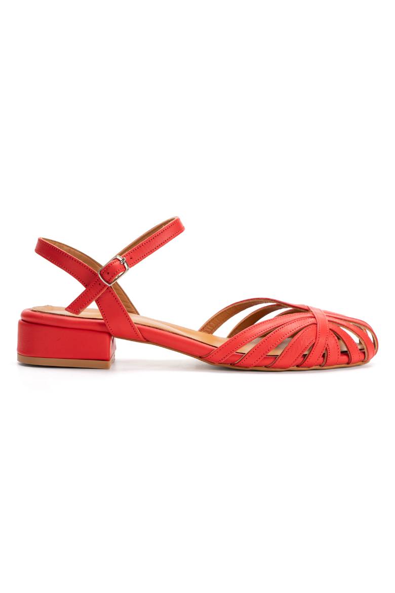 Kadın Hakiki Deri Kısa Topuklu Ayakkabı 3110