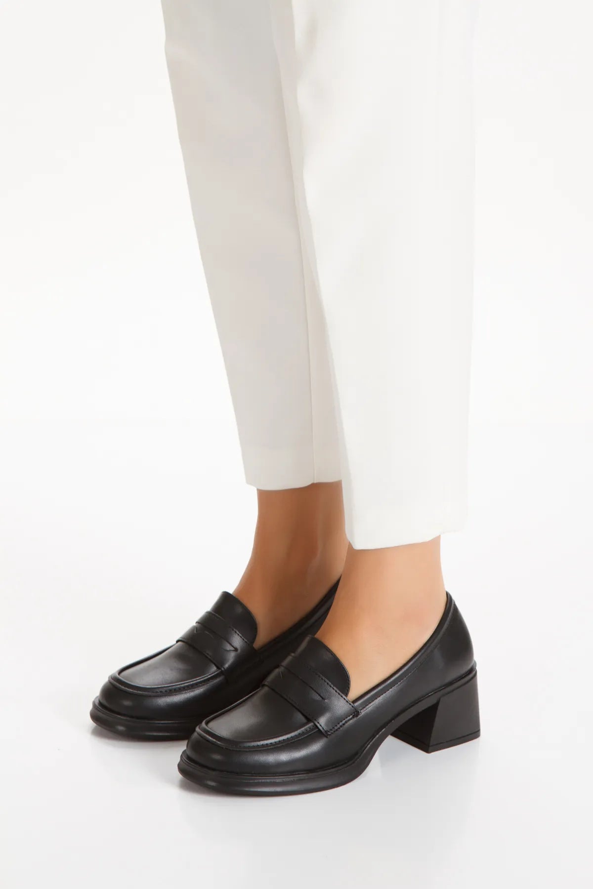 Kadın Topuklu Loafer Ayakkabı 4052