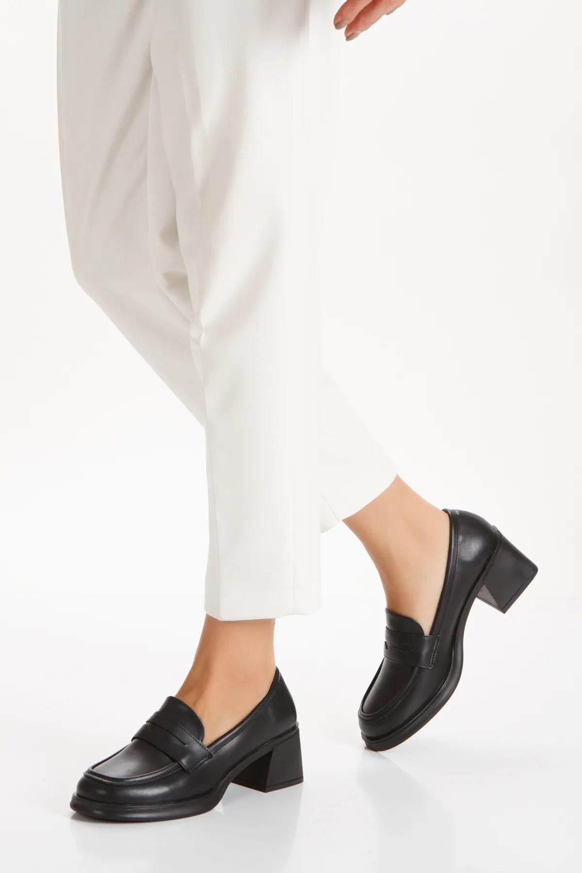 Kadın Topuklu Loafer Ayakkabı 4052