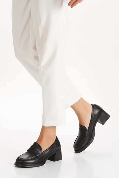 Kadın Topuklu Loafer Ayakkabı 4052
