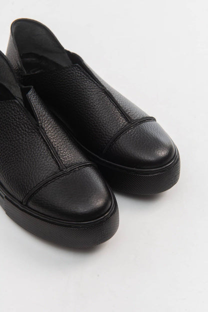 2025 Siyah Deri Kadın Sneakers