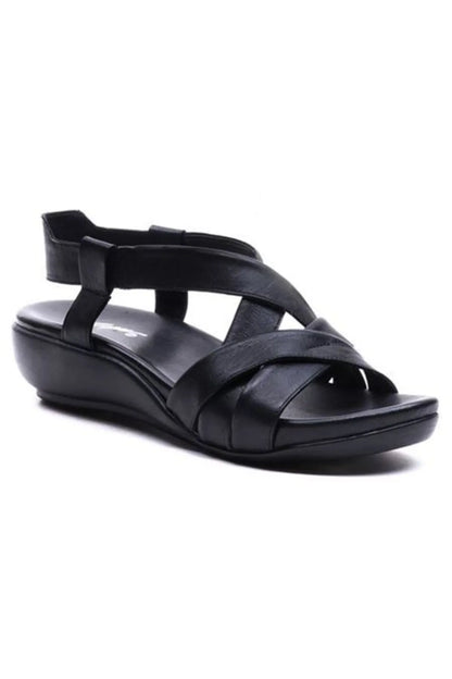 Kadın Cilt Lastikli Ortopedik Sandalet 6145