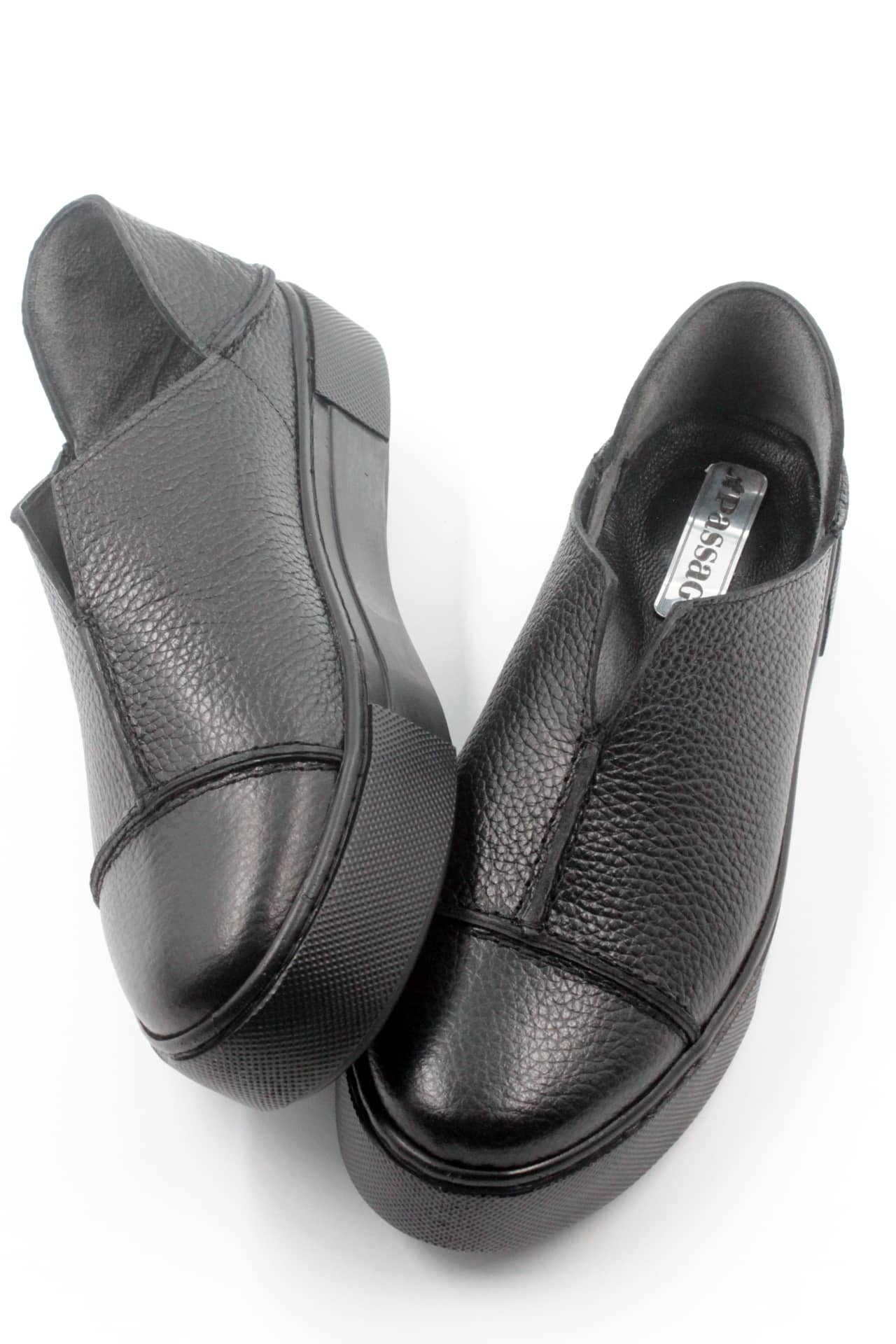 2025 Siyah Deri Kadın Sneakers