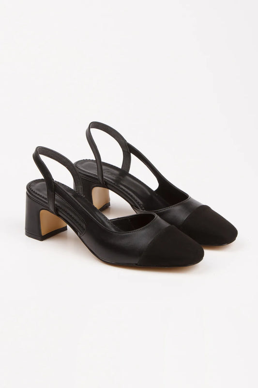 Kadın Burnu Kapalı Kalın Topuklu Sandalet 3082