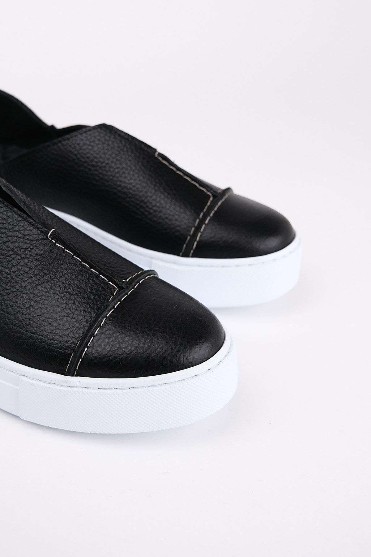 2025 Siyah Deri Kadın Sneakers